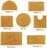Homescapes Runde Badematte senfgelb, Premium Badvorleger 80 cm, Badteppich Baumwolle mit Wende-Design Bild 4