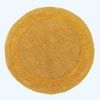 Homescapes Runde Badematte senfgelb, Premium Badvorleger 80 cm, Badteppich Baumwolle mit Wende-Design Bild 2