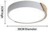 Riserva Deckenleuchte LED Deckenleuchte 24W rund, 30 cm, Holzoptik, 6500K Bild 2