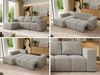 Ecksofa mit Schlaffunktion und Bettkasten, L-form Couch, lose Kissen, Polstersofa - MONIVA - Hellgrau Struktur - linke Seite Bild 2