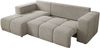 Ecksofa mit Schlaffunktion und Bettkasten, L-form Couch, lose Kissen, Polstersofa - MONIVA - Hellgrau Struktur - linke Seite Bild 5