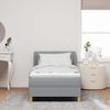 vidaXL Boxspringbett mit Matratze Hellgrau 90 x 200 cm Stoff 3340129 Bild 3