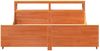 vidaXL Massivholzbett ohne Matratze Wachsbraun 200x200 Kiefernholz 3306449 Bild 4