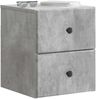 vidaXL Wandmontierter Nachttisch 2 pcs Betongrau 34,5 x 33 x 40 cm 899152 Bild 2