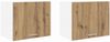 vidaXL Hängeschrank 2 pcs Artisan-Eiche und Weiß 50 x 31 x 40 cm 884161 Bild 2