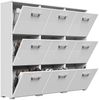 Schuhschrank XL Emotion 9 Klappen 36 Paar 157x141 cm Weiss-Weiss Hgl : Weissmatt / Weiss hochglanz Bild 5