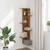 vidaXL Wand-Eckregal Altholz-Optik 36,5x36,5x140 cm Holzwerkstoff 852634 Bild 3