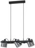Eglo 43606 Hängeleuchte HORNWOOD 2 schwarz-transparent E27 3X40W L:78cm B:15cm H:110cm dimmbar Bild 3