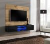 TV-Lowboard Set Public in Wotan Eiche mit LED 180 cm Bild 2