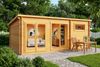 Alpholz Gartenhaus Atrium E Gartenhaus aus Holz Holzhaus mit 70 mm Wandstärke Blockbohlenhaus mit Montagematerial Bild 2