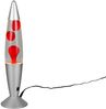 LED Raketen Lavalampe VESUV im 90er Jahre Design, Silber Rot, Höhe 41,5cm Bild 2