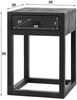 KAWOLA Nachttisch GUNAR Beistelltisch Mangoholz schwarz 1 Schublade 50 x 35 x 35 cm Bild 5