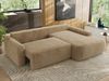 Ecksofa, L-förmiges, lose Kissen, DL-Schlaffunktion, (H 100 x T 187 x B 273 cm) - CUBO L - Plüsch Beige - rechte Seite Bild 4