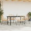 vidaXL 5-teiliges Garten-Esszimmerset Braunes Polyrattanglas 3334544 Bild 3