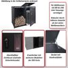Mülltonnenverkleidung mit Brennholzregal HWC-E83, Mülltonnenbox, erweiterbar 117x132x82cm 52kg ~ anthrazit, Stahl Bild 2