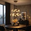 LED Hängelampe, Kristalle rauch klar, Höhenverstellbar, H 130 cm Bild 2