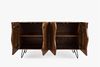 Livin Hill Kommode Avola Nussbaum, schwarze Beine AV1781-54 Bild 5
