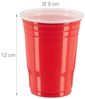 Relaxdays Bier Pong Set, 200 Becher, Kunststoff rot, 473 ml Bild 4