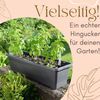 GarPet Blumenkasten 4x Blumen Kasten Wasserspeicher Outdoor Gießschacht 50 cm Anthrazit Bild 5