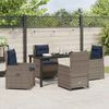 vidaXL Garten Essgruppe mit Kissen 5 pcs Grau Poly Rattan 3381032 Bild 4