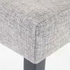 4er-Set Esszimmerstuhl HWC-E58, Stuhl Essstühle ~ Stoff/Textil grau, dunkle Beine Bild 5
