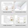 Novelux Etagenbett 90x200 Kinder Etagenbett mit Treppe, 2 Schubladen und Fallschutz – Kiefer/MDF Weiß-Natur, Hausbett mit Fenstern Bild 5