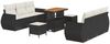 vidaXL Gartensofa-set mit Kissen 9 pcs Schwarz Poly-Rattan 3361830 Bild 2