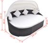 vidaXL Outdoor-Loungebett mit Dach Poly Rattan Braun 41831 Bild 5