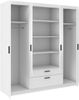 Kleiderschrank Elena 4D (Farbe: Eiche Sonoma, ohne Schrankaufsatz) Bild 3