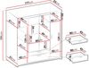 Kleiderschrank Elena 4D (Farbe: Eiche Sonoma, ohne Schrankaufsatz) Bild 4