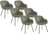 Vente-unique - MARENZIA Stuhl Samt Grün - B 62 cm x H 82,5 cm x L 58 cm Bild 2