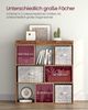 Vasagle Bücherregal, Regal, Würfelregal, Standregal, 8 offene Fächer, horizontal, vertikal oder kopfüber verwendbar, 30 x 97,5 x 100 cm, für Wohnzimmer, Arbeitszimmer, Büro, vintagebraun LBC52BX von Songmics Bild 2