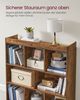 Vasagle Bücherregal, Regal, Würfelregal, Standregal, 8 offene Fächer, horizontal, vertikal oder kopfüber verwendbar, 30 x 97,5 x 100 cm, für Wohnzimmer, Arbeitszimmer, Büro, vintagebraun LBC52BX von Songmics Bild 4