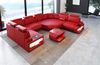 Mini Sofa Asti in Leder - Kunstleder - rot-schwarz - Rechts Bild 3