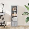 vidaXL Bücherregal Grau Sonoma 31x24x102 cm Holzwerkstoff 860342 Bild 3