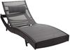 Sonnenliege Savannah, Relaxliege Gartenliege Liege, Poly-Rattan ~ braun-meliert, Bezug grau Bild 5