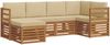 vidaXL Ecksofa Set mit Kissen 6 pcs Natur und Beige 3375073 Bild 2