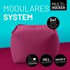 Lumaland Sitzsack-Hocker Modular 54x54x40cm weinrot eckig Bild 2