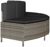 vidaXL Whirlpool-Bänke mit Auflagen 2 Stk. Grau Poly Rattan 365617 Bild 5