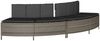 vidaXL Whirlpool-Bänke mit Auflagen 2 Stk. Grau Poly Rattan 365617 Bild 2