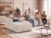 Modulares Ecksofa GRIDA 3M L Wohnlandschaft, Wellenfedern, gesteppte Sitzfläche, Wohnzimmer Sofa L-form - Dunkelgrau Velvet - Rechts Bild 3