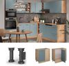 Eckunterschrank R-Line Blau-Grau 86 cm AP Marmor Vicco Bild 2