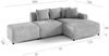 Ecksofa Designersofa MEGAN XS inkl. Hocker Stoff Salvador Braun Ottomane Rechts Bild 3