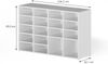 Schuhschrank Lysander Weiß 104.2x65.5 cm mit 18 offenen Fächern Vicco Bild 2