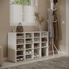 Schuhschrank Lysander Weiß 104.2x65.5 cm mit 18 offenen Fächern Vicco Bild 3