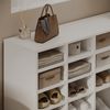 Schuhschrank Lysander Weiß 104.2x65.5 cm mit 18 offenen Fächern Vicco Bild 4