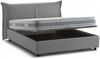 Dmora Doppelbett Akio, 100 % Made in Italy, Öffnung vorne, inklusive Matratze 160 x 190 cm, Grau Bild 4
