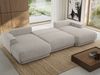 XXL Wohnlandschaft RINA U-Form 360 cm breit, Sofa mit Schlaffunktion & DL-Mechanismus, Wellenfederung, modern freistehend - Hellgrau Strukture Bild 4
