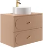 Vente-unique - SATOBAL Waschbeckenmöbel Holz, Platte Puderrosa - B 46 cm x H 60 cm x L 80 cm Bild 2