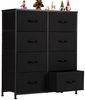 IDEASY Schubkastenkommode Kommode mit 8 Schubladen, Schlafzimmer Stoffkommode Kleiderorganizer (93×80×30cm), Wasserdichter, rutschfester Aufbewahrungsschrank mit Metallrahmen Bild 2